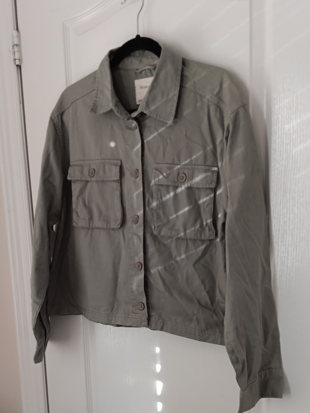 Bluenotes Olive Utility Button-Front Shirt Jacket